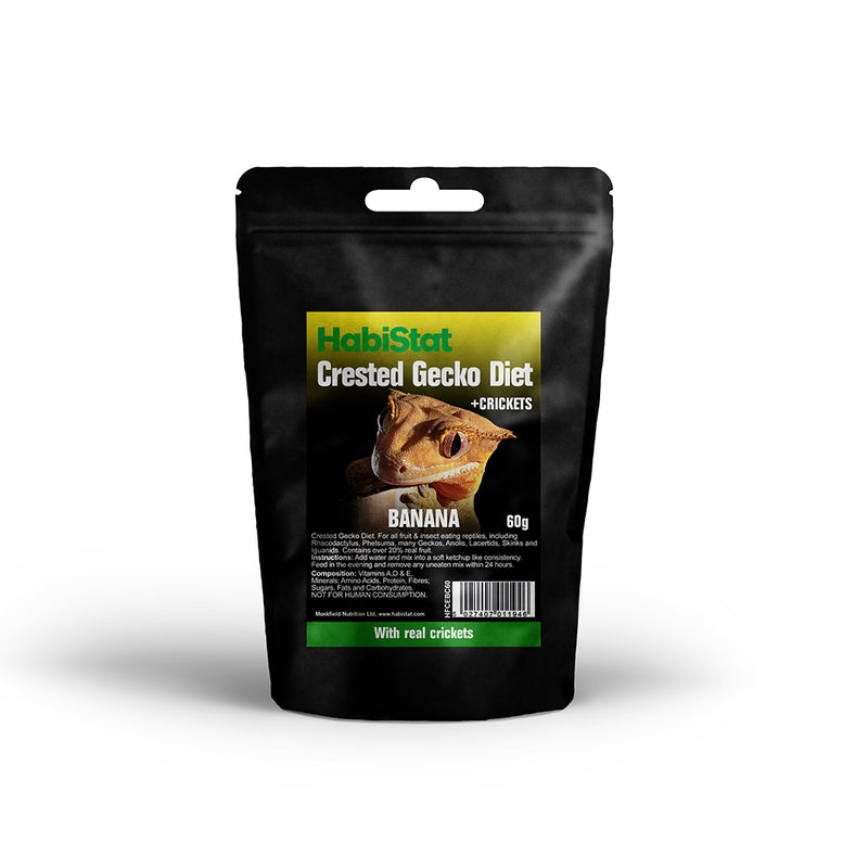 HS Crested Gecko Diet, Banana and Cricket, Eco Pak, 60g
