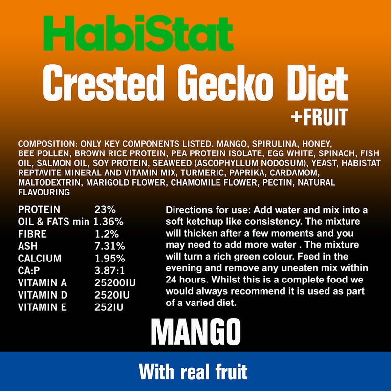 HabiStat Crested Gecko Diet, Mango, 60g
