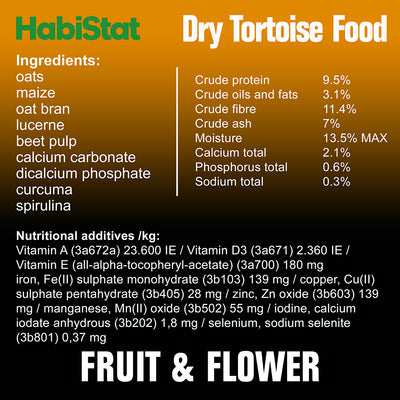 HabiStat Tortoise Food Fruit & Flower, 400g