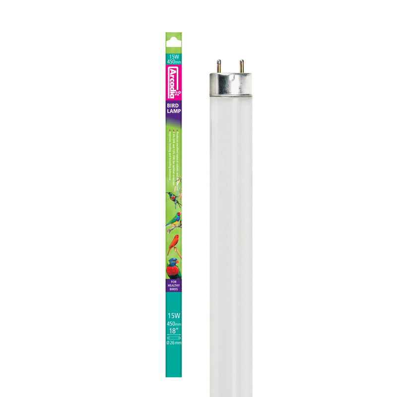 Arcadia Bird Lamp, 2.4% T8 UVB Lamp, 45cm (18"), 15 Watts