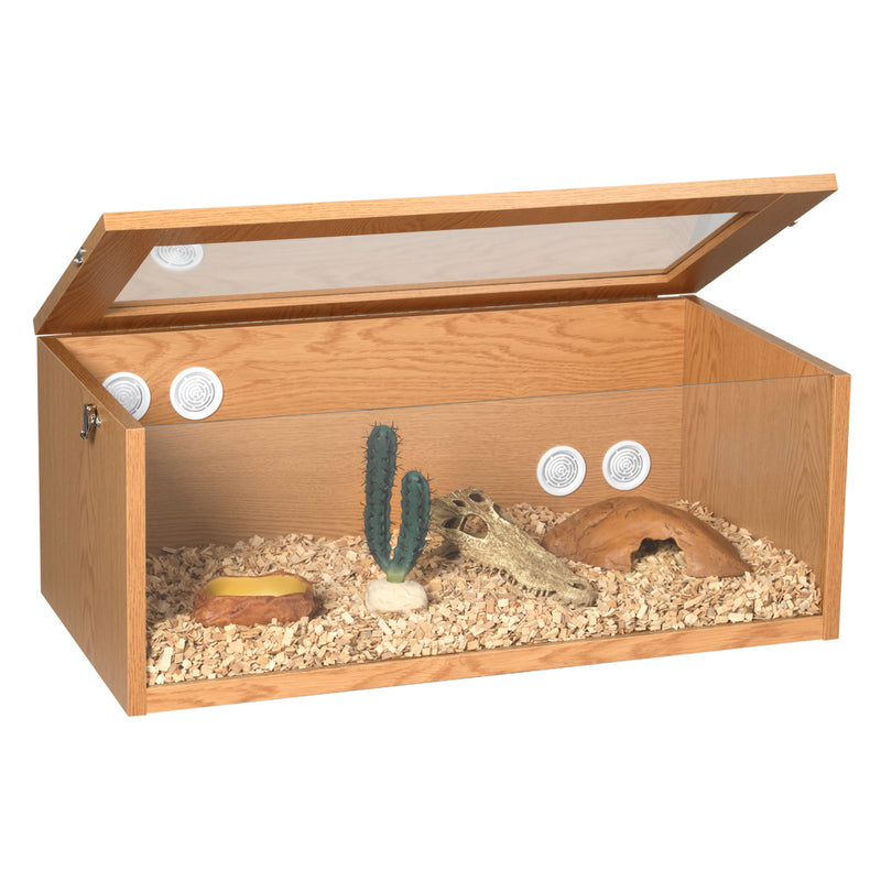 Monkfield Tall Terrainium, L76 x D38 x H30cm, Oak