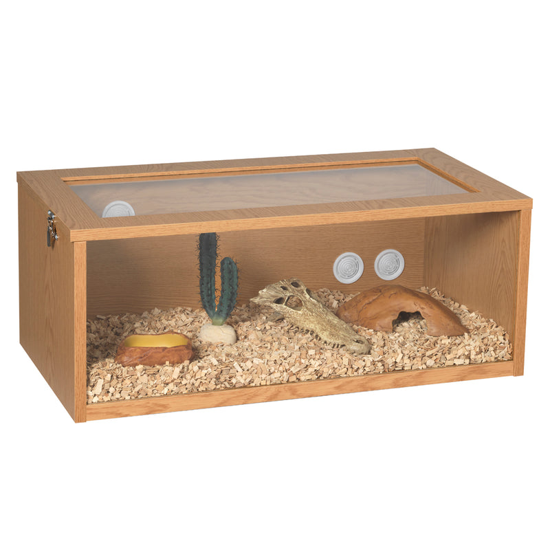 Monkfield Tall Terrainium, L76 x D38 x H30cm, Oak
