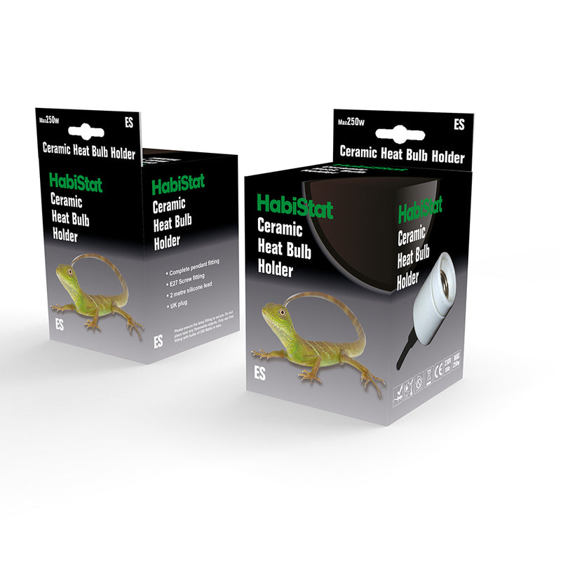 HabiStat Ceramic Heat Bulb Holder, Silicon Cable and Plug
