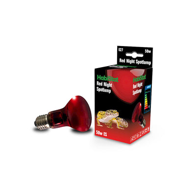 HabiStat Red Night Spotlamp, Screw Fitting, 50 Watts