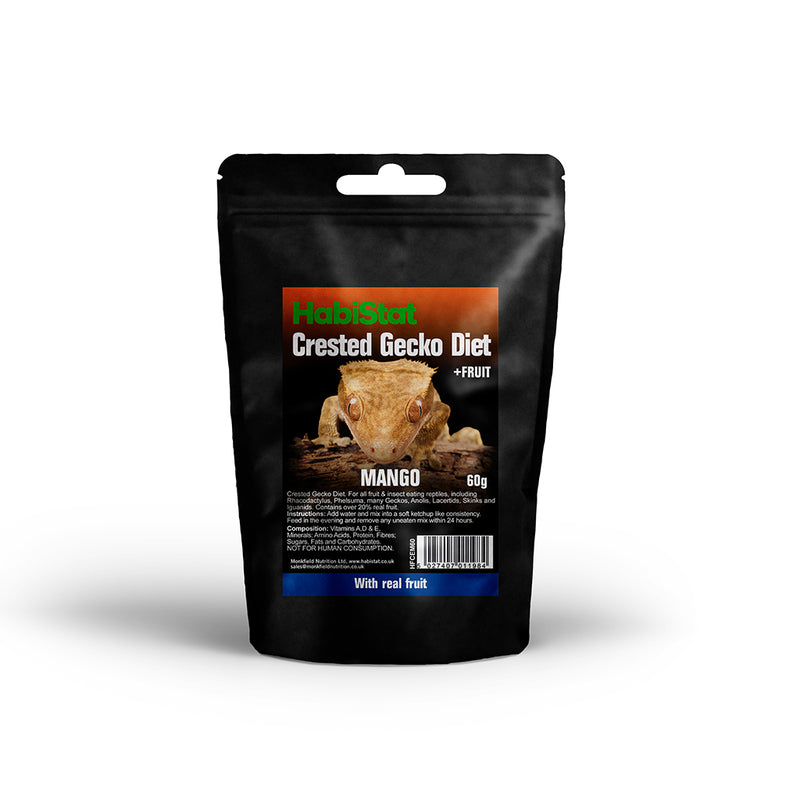 HabiStat Crested Gecko Diet, Mango, Eco Pak, 60g