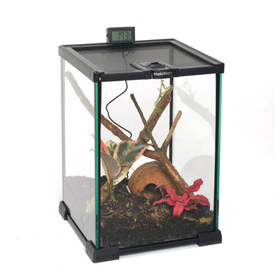 HabiStat Mini Glass Terrarium, 20 x 20 x 30cm (8 x 8 x 12"), Built