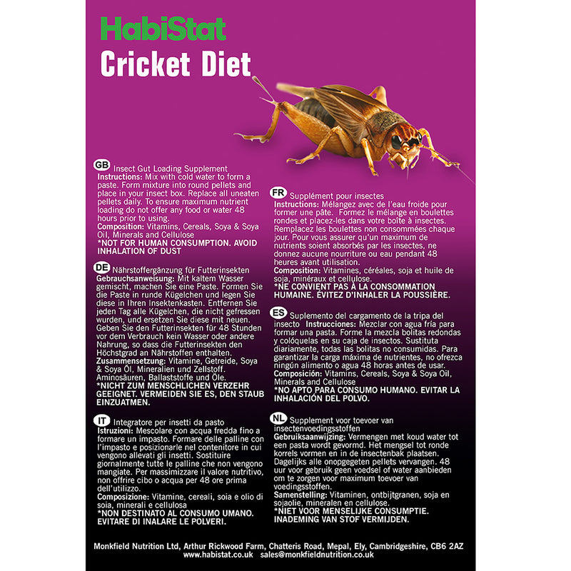 HabiStat Medivet Cricket Diet, 150g