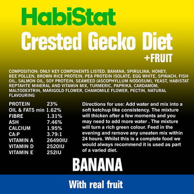 HabiStat Crested Gecko Diet, Banana, 60g