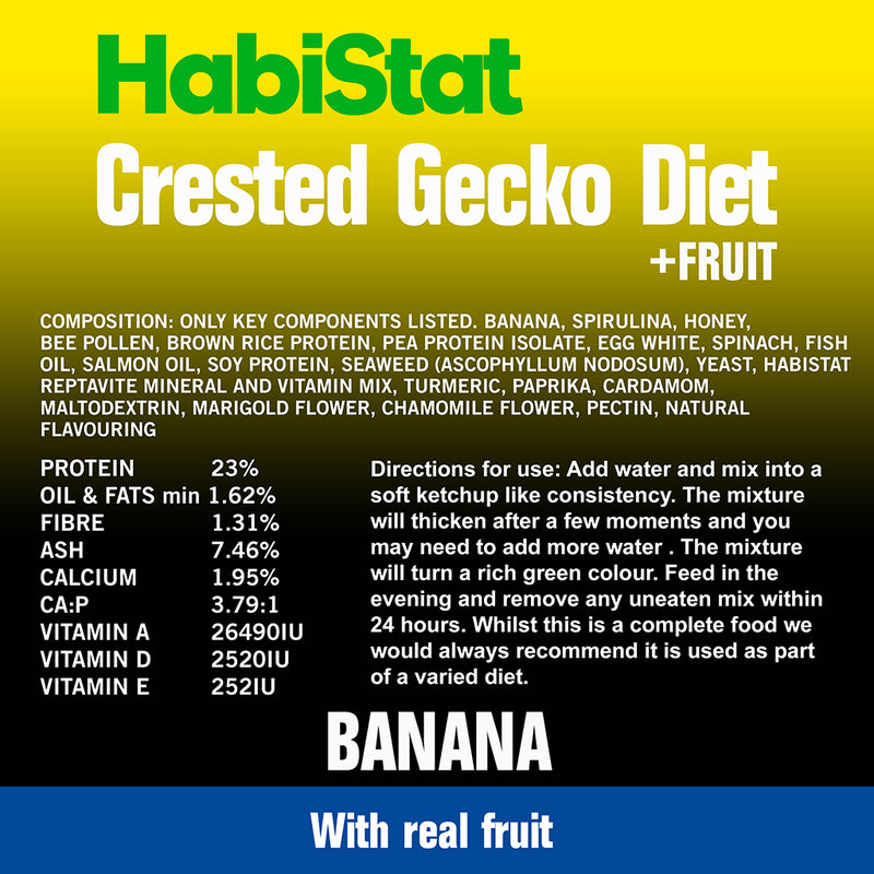 HabiStat Crested Gecko Diet, Banana, 60g
