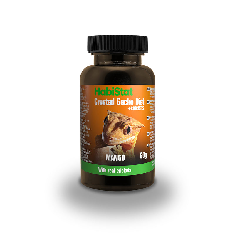 HabiStat Crested Gecko Diet, Mango and Cricket, 60g