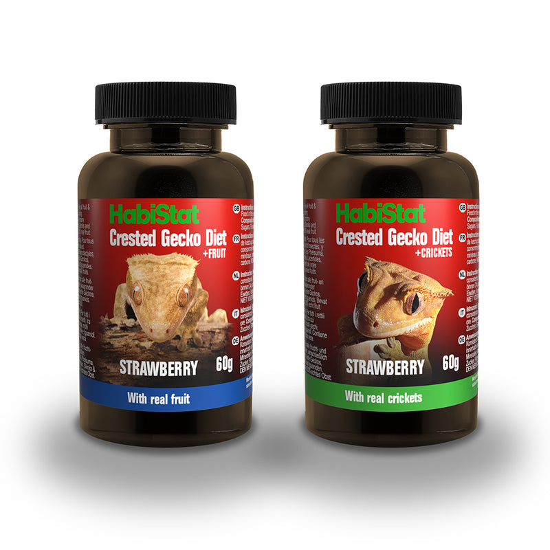 HabiStat Crested Gecko Diet, Strawberry and Cricket, 60g