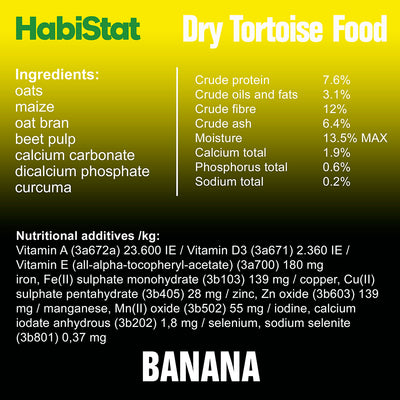 HabiStat Tortoise Food Banana, 800g