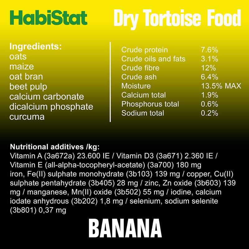 HabiStat Tortoise Food Banana, 800g