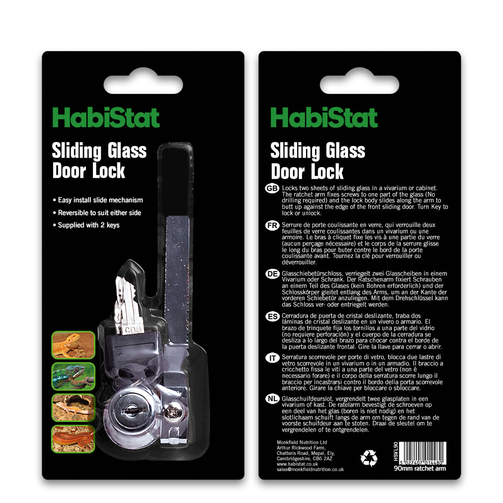 HabiStat Sliding Glass Door Lock 90mm