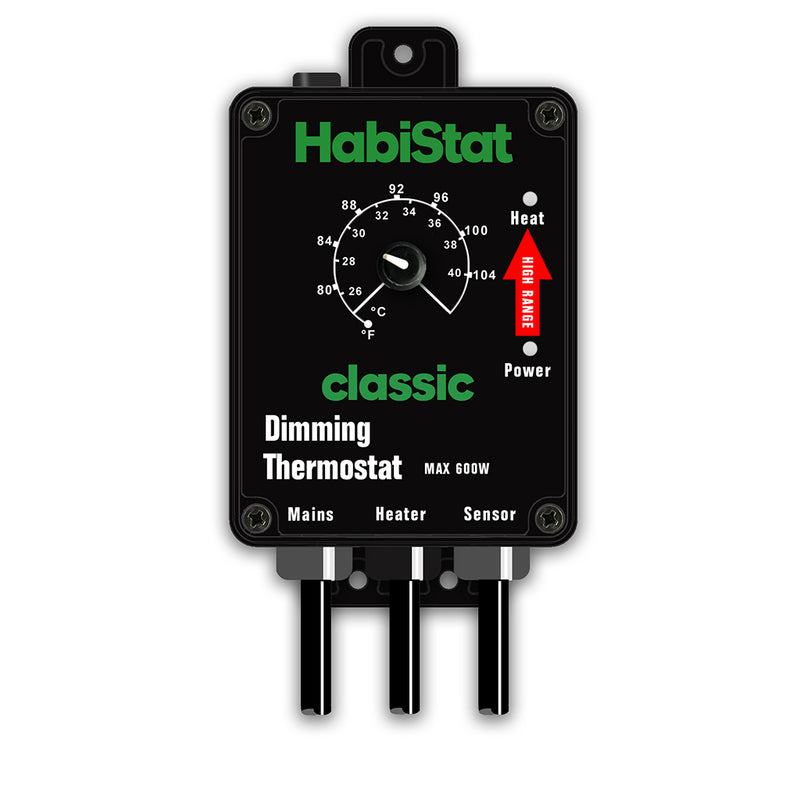 HabiStat Dimming Thermostat, High Range, Black, 600 Watt