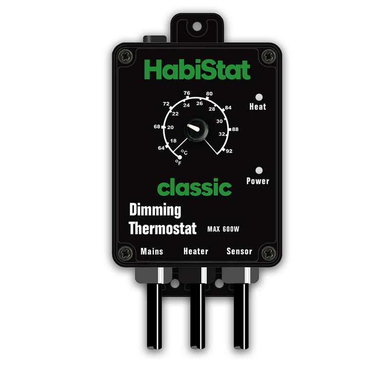 HabiStat Dimming Thermostat, Black, 600 Watt
