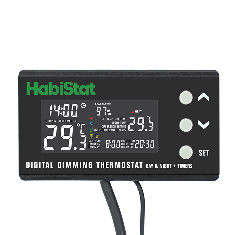 HabiStat Digital Dimming Thermostat, Day/Night, Timer, 600 Watt