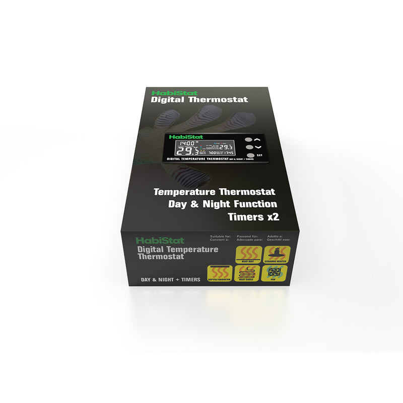 HabiStat Digital Temperature Thermostat, Day/Night, Timer, 600 Watt