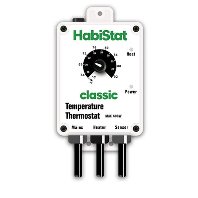 HabiStat Temperature Thermostat, White, 600 Watt