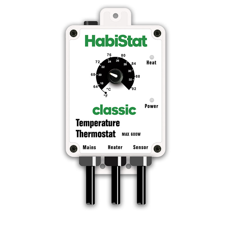 HabiStat Temperature Thermostat, White, 600 Watt