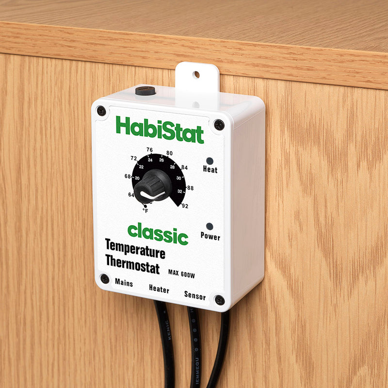 HabiStat Temperature Thermostat, White, 600 Watt