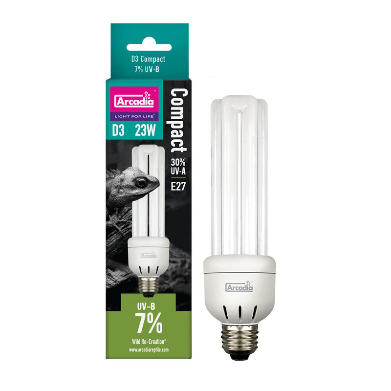 Arcadia D3 Compact Bulb, 7%, 23 Watt