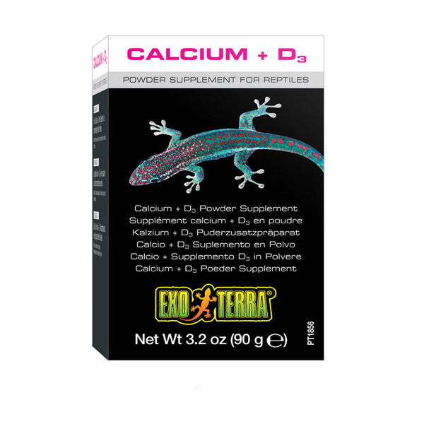 Exo Terra Calcium + D3 Powder Supplement, 90g