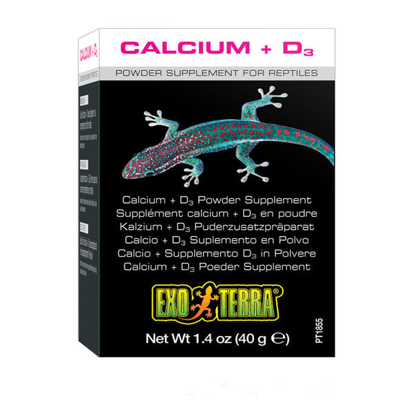 Exo Terra Calcium + D3 Powder Supplement, 40g