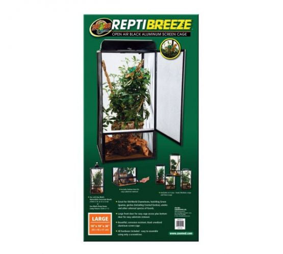 Zoo Med ReptiBreeze Screen Cage, Large, L45 x D45 x H90cm